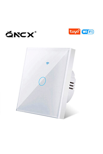QNCX مفتاح لمس ذكي بمعيار الاتحاد الأوروبي بمفتاح واحد يعمل بتقنية WiFi ولوحة...
