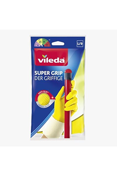 Generic Vileda Super Grip Reusable Gloves L, Flexible, Waterproof Rubber Late...