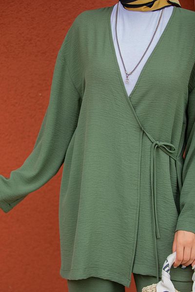 Tesettür Çarşım Beren Aerobin Kimono Suit-Mint