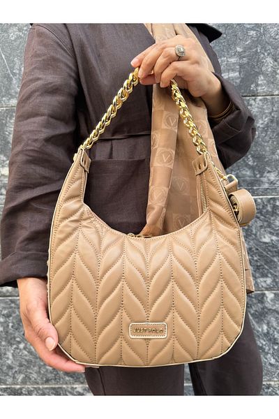 Just Polo Women's Quilted Gold Chain Shoulder Bag