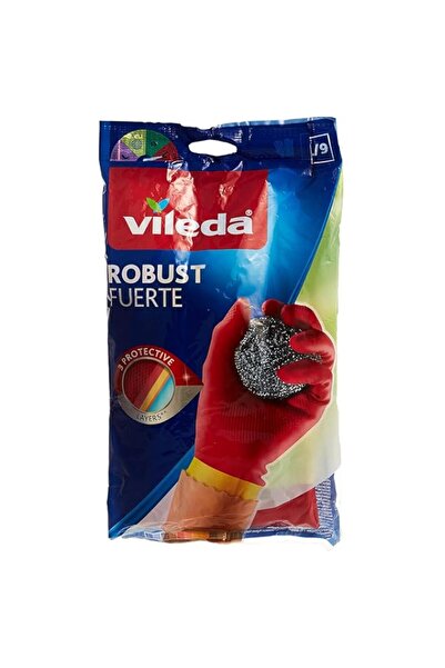 Generic Vileda Robust (Protection) Rubber Gloves, Reusable, Comfort Plus Lini...