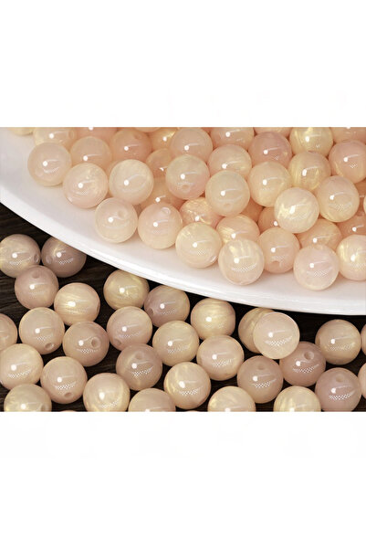L&Wen 30Pcs 8mm Smudge Colored Bracelet Beads, Strands Round Beads for DIY Ma...