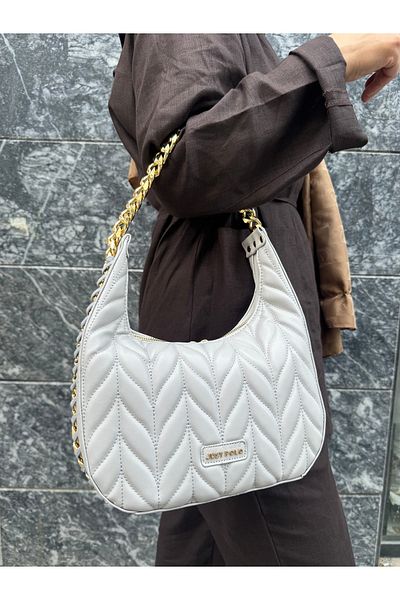 Just Polo Women's Quilted Gold Chain Shoulder Bag