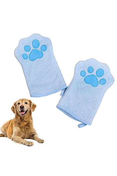 Generic CavspkArt 2 Pcs Dog Cleaning Towels Glove for Dogs and Cats, Soft Mic...