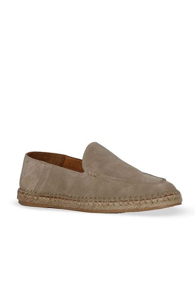 Bueno Shoes Beige Suede Men's Espadrille Shoes 14Mafr100