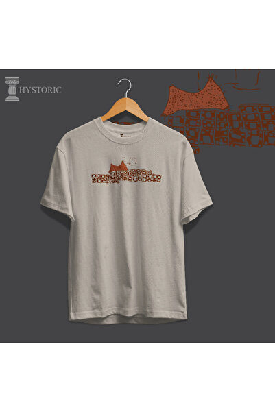Hystoric Wear Çatalhöyük Ancient City Map Unisex Oversize T-Shirt