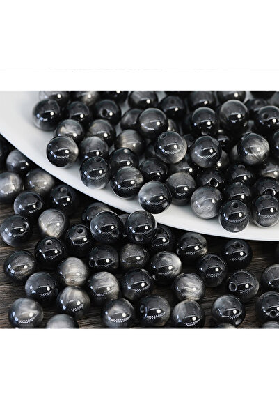 L&Wen خرز سوار عين القطة، خرز دائري لصنع قلادة مجوهرات للبنات 8 مم 30 قطعة با...