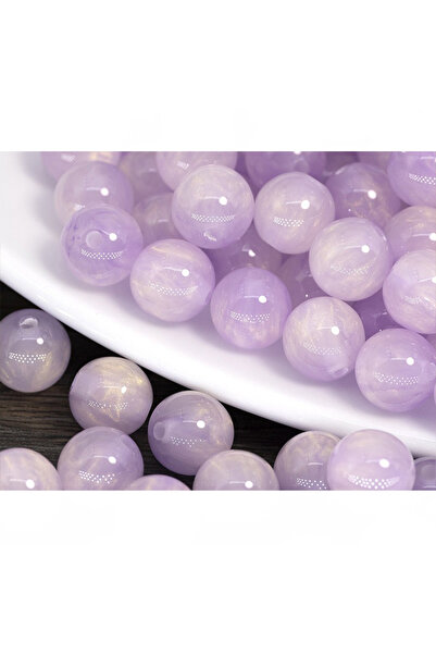 L&Wen 30Pcs 8mm Smudge Colored Bracelet Beads, Strands Round Beads for DIY Ma...