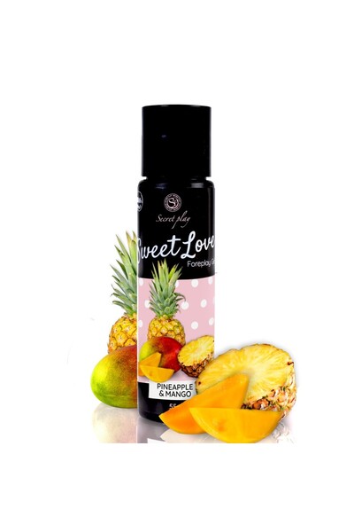 SECRET PLAY Gel Lubrifiant Dulce de Masaj si Preludiu, cu Aroma de Ananas & M...