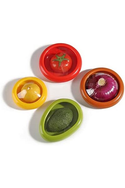 Generic Ysglory 4 PCS Fresh Stretch Pod for Avocado, Onion, Lemon, Tomato Saver and Storage Keeper - Reusabl
