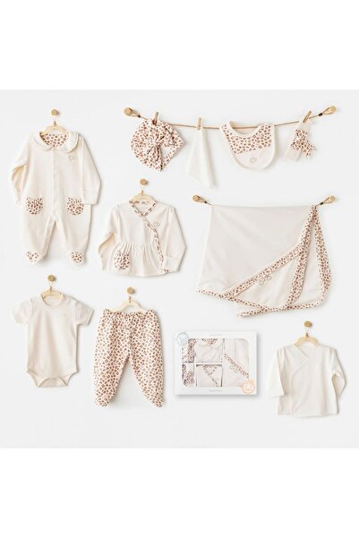 Budi Andywawa ac26231 little leopard 10-piece hospital exit ecru