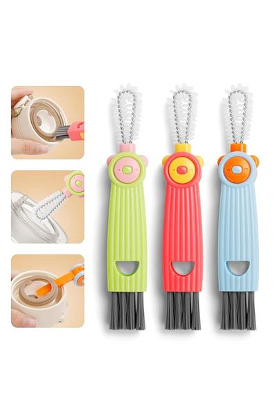 Generic Cleaning Brush Set, 3-in-1 Multifunctional Design, Bottle and Cup Cleaner, Compact Crevice Tool, Ki