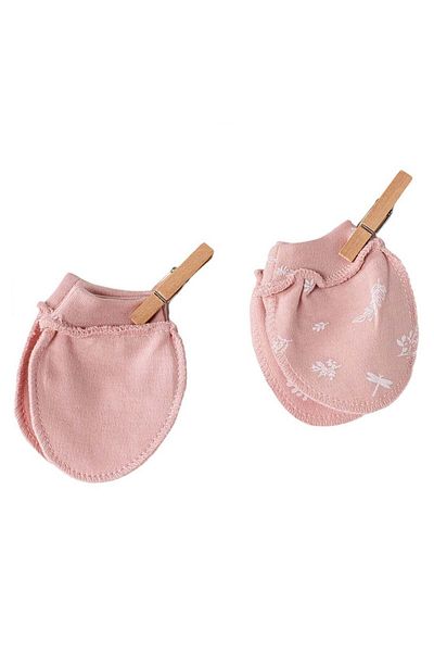 Budi Andywawa Ac23070 Floral 100% Organic Cotton Premature Gloves Pink