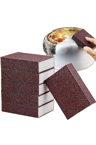 Generic Bukela 5 Pack Emery Sponge Brush Eraser Scrub, Nano Carborundum Sponge, Kitchen Magic Cleaning Spon