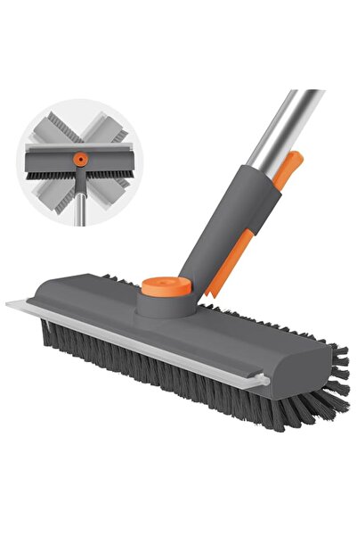 Generic فرشاة تنظيف الأرضيات AIR U+ بمقبض طويل، فرشاة تنظيف منزلية بشعيرات بز...