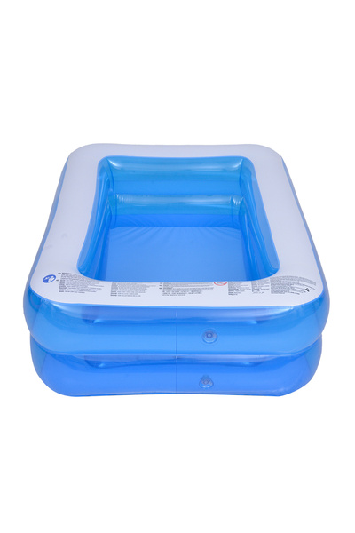 Fab N Funky مسبح مستطيل عملاق، سهل النفخ، هيكل قوي، ملون، مناسب للأطفال من عمر 5 سنوات فما فوق، أزرق