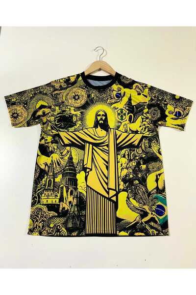 BYSPORTAKUS Brezilya Kaka Leite Özel Konsept Forması (Yellow)