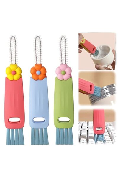 Generic Kyayili 2025 New 3 in 1 Cup Lid Cleaning Brush, 3PCS Multifunctional Crevice Portable Cup Lid Clean