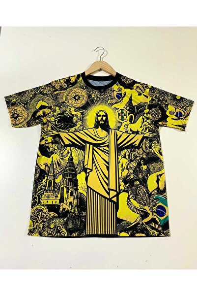 BYSPORTAKUS Brezilya Ronaldo Nazario Özel Konsept Forması (Yellow)