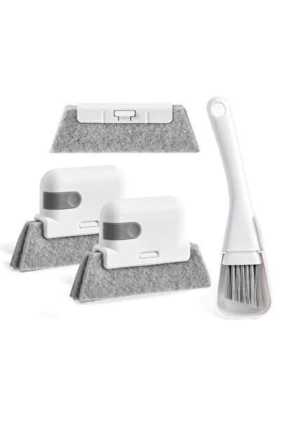 Generic فرشاة تنظيف النوافذ من NALACAL مع فرشاة الشقوق، 4 قطع من أداة تنظيف ع...