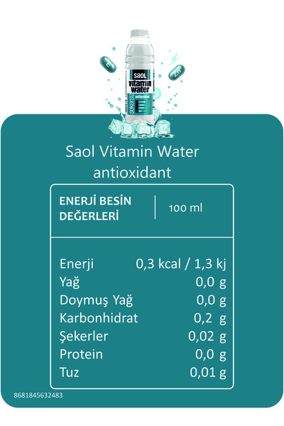 saol vitamin water Women Vitality Pack - Women Fit Antioxidant C+Mix 6’lı Paket | 500 ml Şekersiz Kadın Vitamin Seti