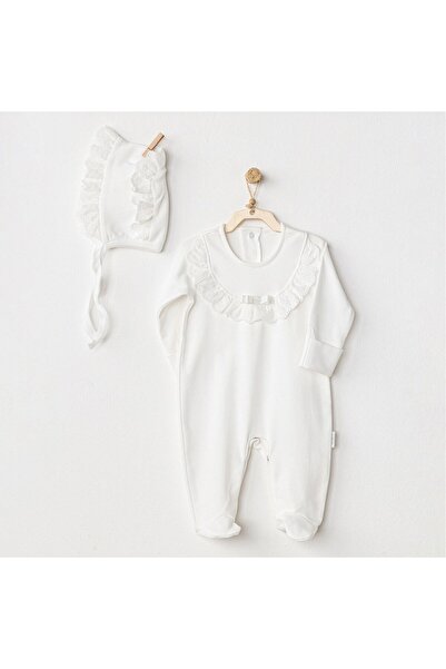 Budi Andywawa AC24504 Petit Love Baby Jumpsuit Set Ecru