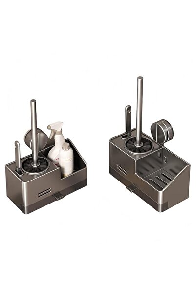 Generic طقم فرشاة المرحاض وحاملها مع قاعدة شفط وقاعدة تجميع التنقيط | منظف حم...