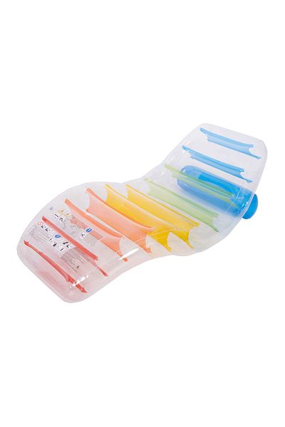 Fab N Funky Pool Float, Summer Play, Rainbow Theme, Perfect Gift, L 168 x B 88 x H 50 cm - Multicolour