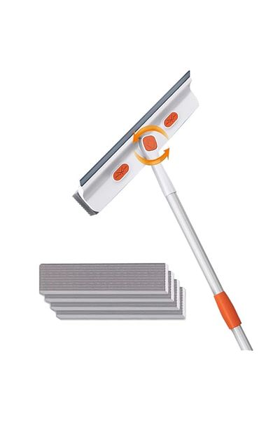 Generic Window Squeegee for Home with Extension Pole, Telescoping Window Washing Pole, Glass Cleaning Squee