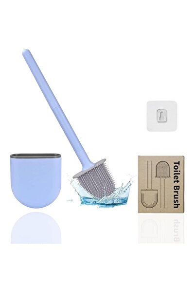 Generic OneLine Silicone Toilet Brush Set, Deep Cleaning With Flexible Bristl...