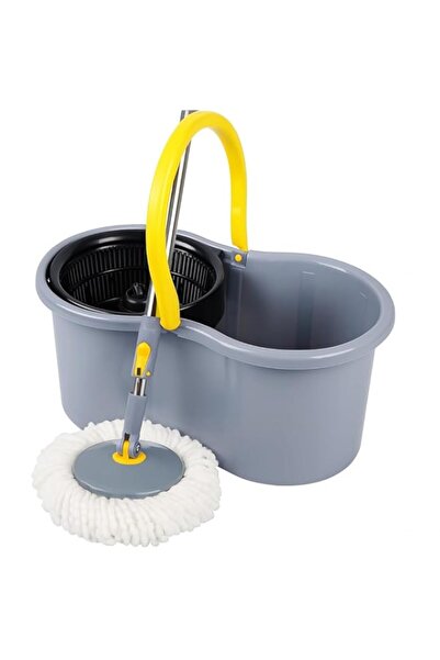 Generic مجموعة ممسحة فيتو رمادية دوارة 360 درجة مع 4 عجلات سهلة - مقبض تلسكوب...