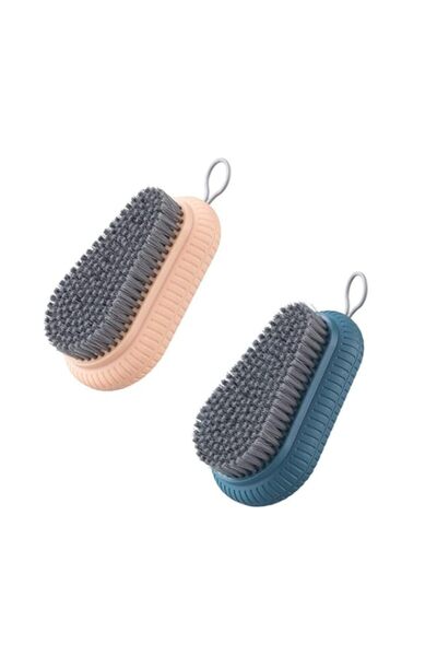 Generic طقم فرش تنظيف الملابس المنزلية مكون من قطعتين، فرك للتنظيف العميق، مج...