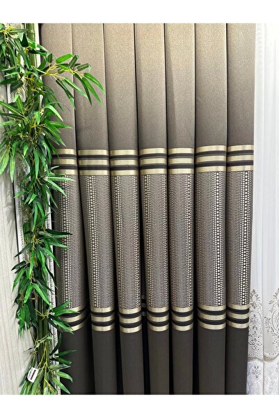 NİVEMESHOME Mizrakli Ft632256 V-5302 Soil 1/3 Cycle Cell Fon Curtain Apm