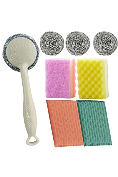 Generic مجموعة أدوات غسل الأطباق من سيمبا مول™ - عبوة من 9 قطع، فرشاة أطباق، ...