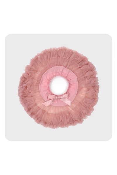 SETTY KOOP Girls Pink Tulle Skirt with Satin Bow, Layered Party Dress-Up Skirt