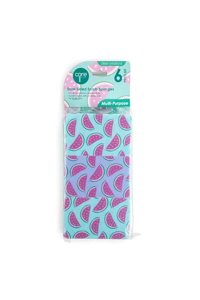 Generic مجموعة إسفنجات كور كيتشن المطبوعة على شكل بطيخ - 6 قطع