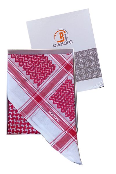 Bisk Red shemagh from Biscara, excellent quality