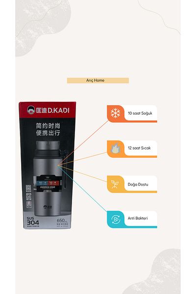 DKADI D.Kadi 650ml Steel Stainless Thermos
