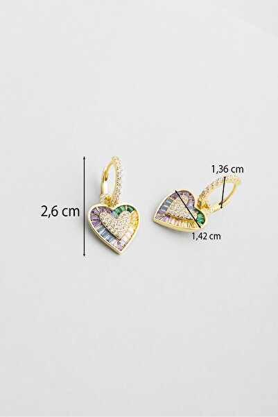 So CHIC... Harmonia 18 Ayar Sarı Altın Kaplama Gümüş Kalp Küpe