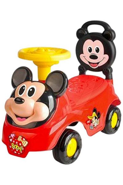 Toybox Cartoon Ride On Toy Car Push Car with Music Micky Mouse Push Car For Kids