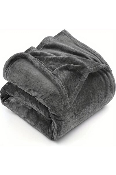 zola Thick and fluffy blanket, Zola, size 160 x 200 cm, polyester, gray