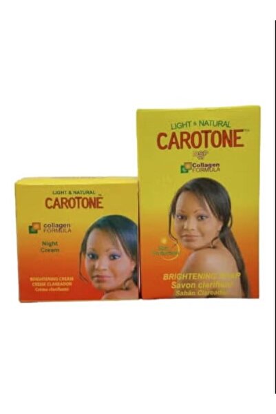 Cartinoe مجموعة صابون وكريم ليلي بتركيبة الكولاجين لتفتيح البشرة مكونة من قطعتين