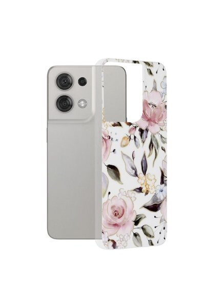 OEM Husa pentru Oppo Reno8, Techsuit Marble Series, Chloe White