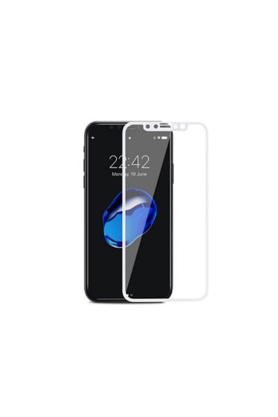 OEM Folie protectie pentru iPhone X / Xs, Sticla Temperata, Duritate 9H, Alb