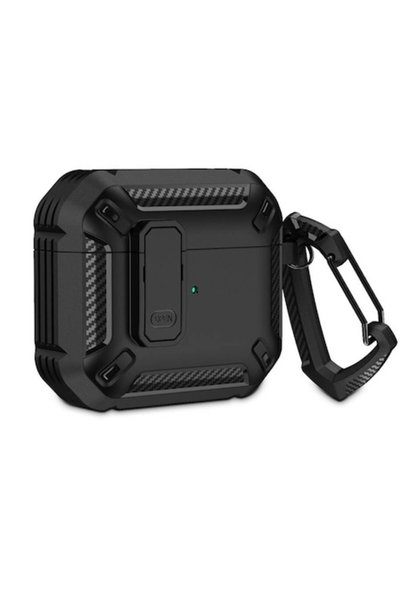 SOHO Protective Case for Apple AirPods 1/2 with Carabiner and Carbon Inserts,...