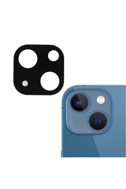 OEM Camera Protection Film for iPhone 13 Mini, Tempered Glass 9H, Black-Transparent