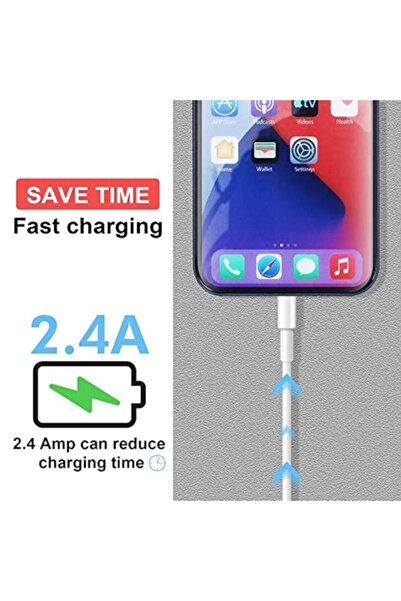 OEM Cablu de încărcare telefon cu conector compatibil Lightning, lungime 3 m, alb