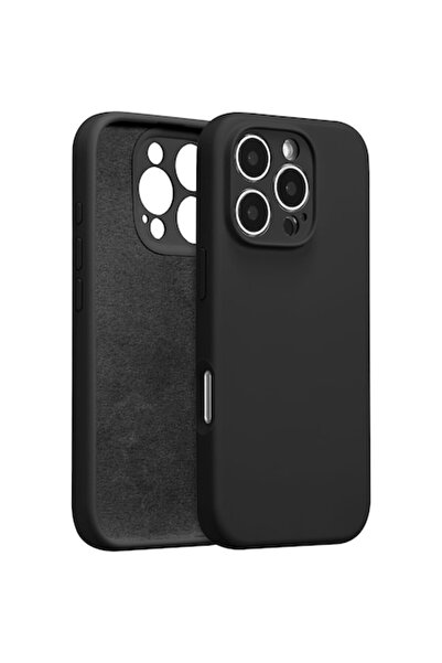 CLOUD Husă de protecție pentru iPhone 16 Pro Max, silicon lichid, neagră