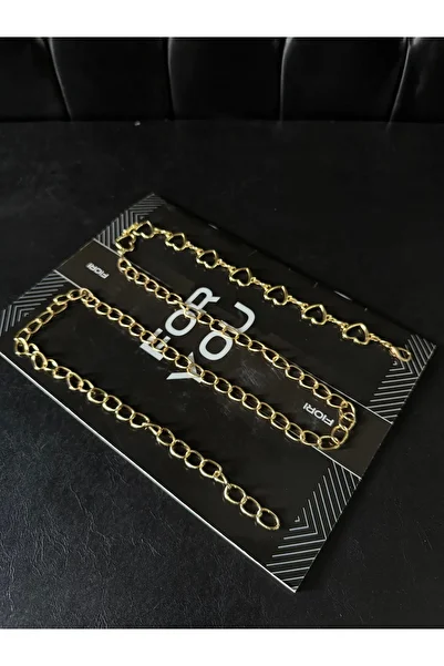 Fiori Heart Gold Detailed Belt