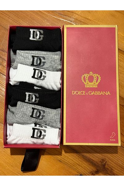 NO BRAND Colorful Mixed 6-Piece Short Ankle Socks – Daily Use
